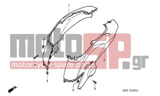 HONDA - SH150 (ED) 2004 - Body Parts - BODY COVER - 83550-KPV-900ZF - COVER SET, L. BODY (WL) *NHA12M*
