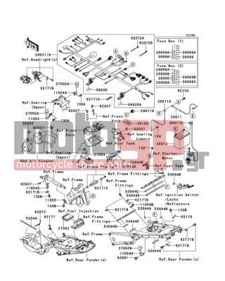 KAWASAKI - NINJA® ZX™-14R ABS 2014 -  - Chassis Electrical Equipment - 26031-1499 - HARNESS,MAIN