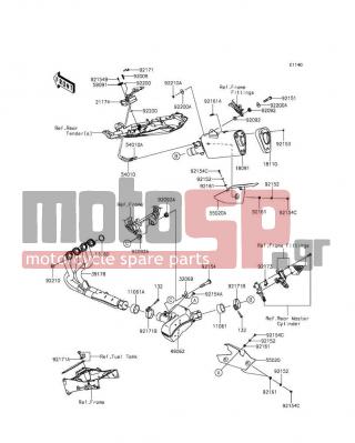 KAWASAKI - NINJA® ZX™-6R 2014 -  - Muffler(s) - 11060-1203 - GASKET,EXHAUST PIPE