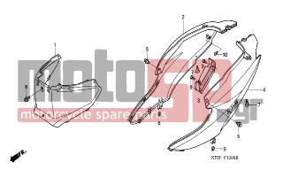 HONDA - SES125 (ED) 2002 - Body Parts - BODY COVER - 83550-KPZ-900ZE - COVER SET, R. BODY (WL) *PB333M*