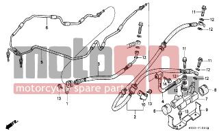 HONDA - CBR1000F (ED) 1999 - Brakes - PROPORTIONING CONTROL VALVE - 95701-0602507 - BOLT, FLANGE, 6X25