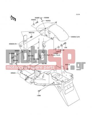 KAWASAKI - NINJA® ZX™-9R 1998 - Body Parts - Fenders - 14090-1505 - COVER