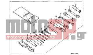 HONDA - CBR1000F (ED) 1988 - Frame - TOOLS - 99003-10000- - DRIVER 1, PLUS SCREW (NO.2)