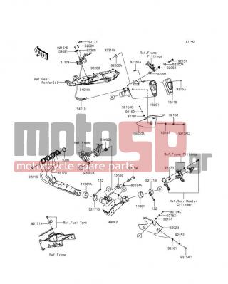 KAWASAKI - NINJA® ZX™-6R ABS 2014 -  - Muffler(s) - 55020-0864 - GUARD,CHAMBER