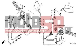HONDA - FJS600 (ED) Silver Wing 2001 - Frame - SWITCH/CABLE - 90003-MW3-620 - BOLT, ADAPTER, 10MM