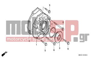 HONDA - CBR1000F (ED) 1995 - Κινητήρας/Κιβώτιο Ταχυτήτων - LEFT CRANKCASE COVER - 91301-ML7-003 - O-RING, 48.1X3.6(ARAI)