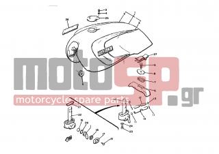 YAMAHA - XJ650 (EUR) 1980 - Body Parts - FUEL TANK - 4H7-24525-00-00 - Plate,lever Fitting