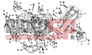 HONDA - XR650R (ED) 2006 - Frame - FRAME BODY - 50225-MBN-670 - NUT, PLATE ENGINE HANGER