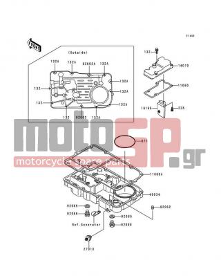 KAWASAKI - VOYAGER XII 1998 - Engine/Transmission - Breather Cover/Oil Pan - 27010-1313 - SWITCH,OIL PRESSURE