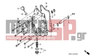 HONDA - SH150 (ED) 2003 - Κινητήρας/Κιβώτιο Ταχυτήτων - RIGHT CRANKCASE COVER - 19505-KGF-910 - HOSE E, WATER