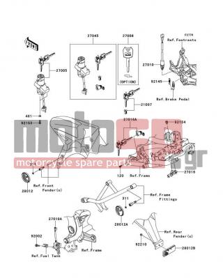 KAWASAKI - VERSYS® ABS 2014 -  - Ignition Switch - 27016-5309 - LOCK-ASSY,SEAT