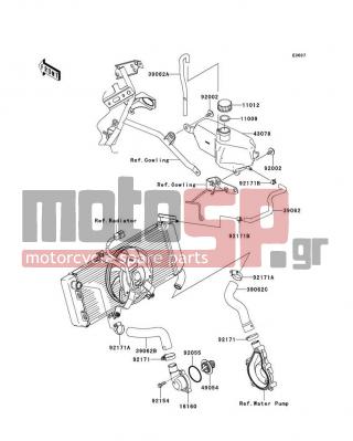 KAWASAKI - VERSYS® ABS 2014 - Engine/Transmission - Water Pipe - 92171-0261 - CLAMP