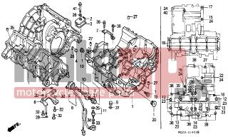 HONDA - CBR1000F (ED) 1995 - Κινητήρας/Κιβώτιο Ταχυτήτων - CRANKCASE - 32101-MW7-000 - SUB HARNESS, ENGINE