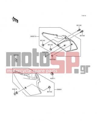 KAWASAKI - KDX200 1997 - Εξωτερικά Μέρη - Side Covers/Chain Cover - 92075-217 - DAMPER,AIR FILTER