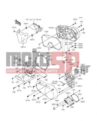 KAWASAKI - VULCAN 900 CLASSIC 2014 - Engine/Transmission - Engine Cover(s) - 11061-0208 - GASKET,MECHANISM COVER