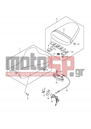 SUZUKI - GSX-R750 (E2) 2007 - Body Parts - SEAT (GSX-R750K7 P37) - 45289-11F00-000 - PLATE, SEAT LOCK ASSY