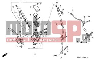 HONDA - CBR1100XX (ED) 1998 - Brakes - FR. BRAKE MASTER CYLINDER - 93600-040121G - SCREW, FLAT, 4X12