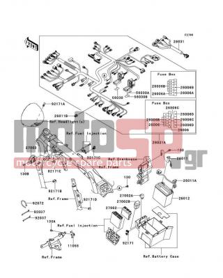 KAWASAKI - VULCAN® 1700 NOMAD™ ABS 2014 -  - Chassis Electrical Equipment - 56030-0316 - LABEL,FUSE BOX
