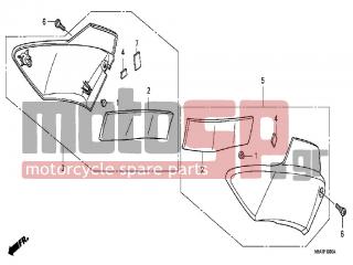 HONDA - CBF1000A (ED) ABS 2006 - Body Parts - SIDE COVER - 61112-727-000 - RUBBER, TENSIONER ARM