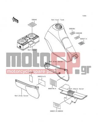 KAWASAKI - KLR250 1997 - Body Parts - Labels - 56037-1295 - LABEL-SPECIFICATION,TIRE&LOAD