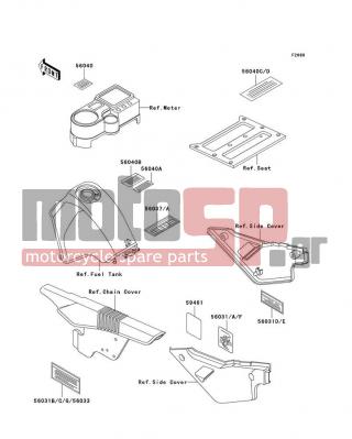 KAWASAKI - KLR650 1997 - Body Parts - Labels - 56037-1371 - LABEL-SPECIFICATION,TIRE&LOAD