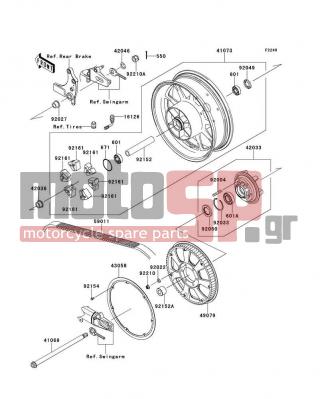 KAWASAKI - VULCAN® 1700 NOMAD™ ABS 2014 -  - Rear Wheel/Chain - 92027-1902 - COLLAR,RR AXLE,L=21.5