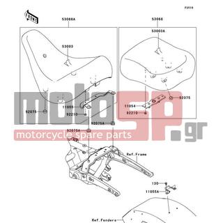 KAWASAKI - VULCAN® 1700 NOMAD™ ABS 2014 - Body Parts - Seat - 11054-0417 - BRACKET,SEAT
