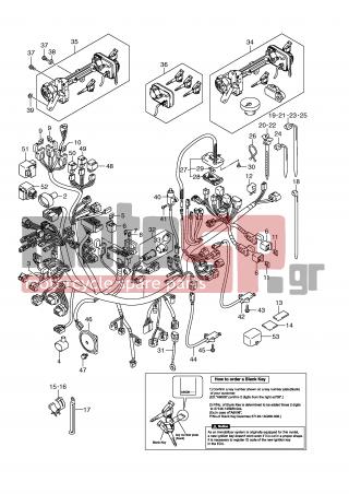 SUZUKI - AN650A (E2) ABS Burgman 2009 - Electrical - WIRING HARNESS (AN650AK9/AL0 E51) - 09403-30403-000 - CLAMP