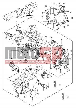 SUZUKI - AN650 (E2) Burgman 2004 - Κινητήρας/Κιβώτιο Ταχυτήτων - CVT (MODEL K3/K4) - 21816-10G00-000 - BOLT, FAN PULLEY