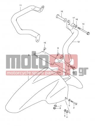 SUZUKI - XF650 (E2) Freewind 2001 - Body Parts - FRONT FENDER (MODEL W) - 09160-06084-000 - WASHER, OUTER