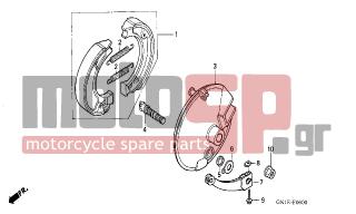 HONDA - XR80R (ED) 2003 - Φρένα - FRONT BRAKE PANEL - 06430-GN1-730 - SHOE SET, BRAKE (ASK)