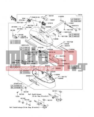 KAWASAKI - VULCAN® 1700 NOMAD™ ABS 2014 - Body Parts - Saddlebags(Side Bag) - 11055-1916 - BRACKET