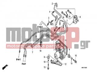 HONDA - CBF1000A (ED) ABS 2006 - Brakes - ABS MODULATOR - 43312-MER-D20 - PIPE B, RR. BRAKE MAIN