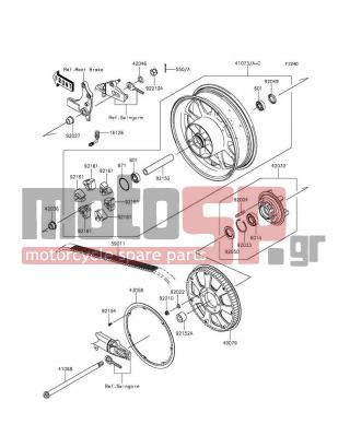 KAWASAKI - VULCAN® 1700 VAQUERO® ABS 2014 -  - Rear Wheel/Chain - 92152-0641 - COLLAR,RR AXLE,LH,L=28