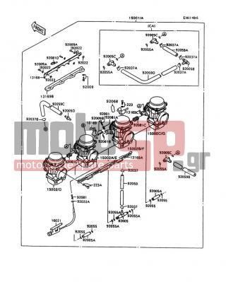 KAWASAKI - NINJA® 600R 1997 - Engine/Transmission - Carburetor - 15002-1546 - CARBURETOR,LH,INSIDE