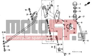 HONDA - XR250R (ED) 2001 - Brakes - REAR BRAKE MASTER CYLINDER - 94201-20120- - PIN, SPLIT, 2.0X12