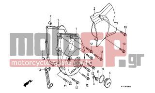 HONDA - ANF125A (GR) Innova 2010 - Κινητήρας/Κιβώτιο Ταχυτήτων - LEFT CRANKCASE COVER - 96001-0602500 - BOLT, FLANGE, 6X25