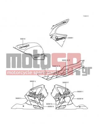 KAWASAKI - NINJA® ZX™-6R 1997 - Body Parts - Decals(Green)(ZX600-F3)