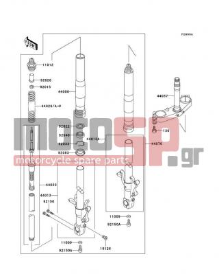 KAWASAKI - NINJA® ZX™-7R 1997 -  - Optional Parts(ZX-7RR Front Fork) - 44037-1340 - HOLDER-FORK UNDER