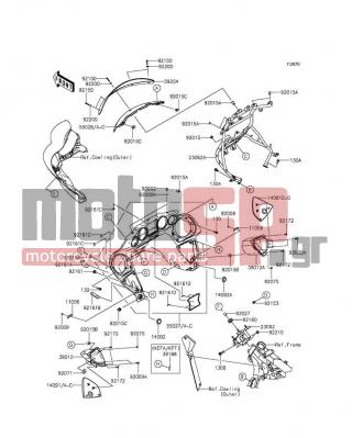 KAWASAKI - VULCAN® 1700 VAQUERO® ABS SE 2014 - Body Parts - Cowling(Inner) - 39012-0028 - CASE-STORAGE,RH