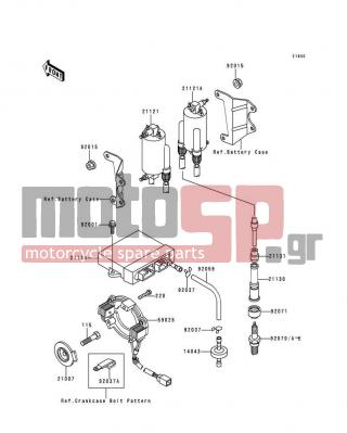 KAWASAKI - VOYAGER XII 1997 -  - Ignition System - 92015-1193 - NUT,FLANGED,6MM