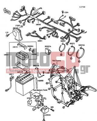 KAWASAKI - VULCAN 1500 1997 -  - Chassis Electrical Equipment - 26011-1391 - WIRE-LEAD,BATTERY(+)