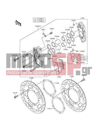 KAWASAKI - VULCAN® 1700 VAQUERO® ABS SE 2014 -  - Front Brake - 41080-0181-11H - DISC,FR,BLACK