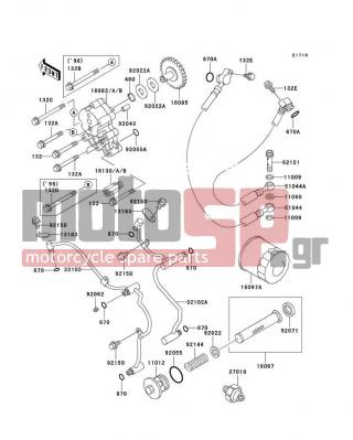 KAWASAKI - VULCAN 1500 CLASSIC 1997 - Engine/Transmission - Oil Pump/Oil Filter - 11009-1344 - GASKET,OIL PIPE,8.2X14X1.0