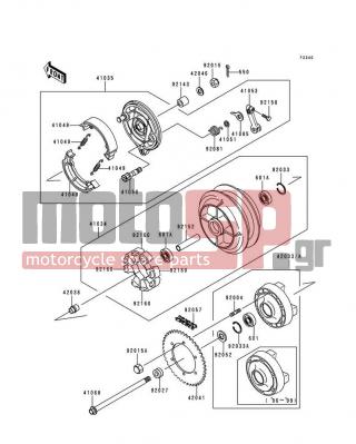 KAWASAKI - VULCAN 500 LTD 1997 -  - Rear Wheel/Chain - 92150-1797 - BOLT,8X27