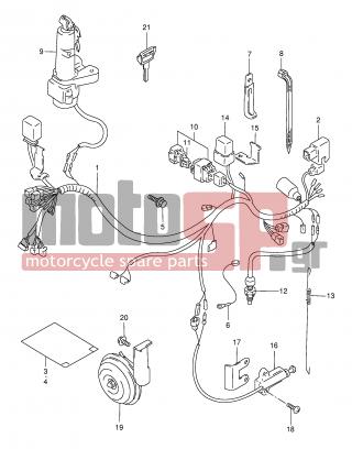 SUZUKI - DR350SE X (E2) 1999 - Electrical - WIRING HARNESS (MODEL R/S) -  - SWITCH ASSY, STOP 