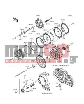 KAWASAKI - VULCAN® 1700 VOYAGER® ABS 2014 - Engine/Transmission - Clutch - 13088-0011 - PLATE-FRICTION