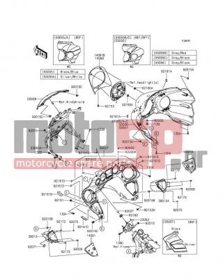 KAWASAKI - VULCAN® 1700 VOYAGER® ABS 2014 - Body Parts - Cowling - 92153-0817 - BOLT,SOCKET,6X16