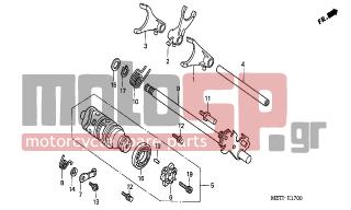 HONDA - CBF500A (ED) ABS 2006 - Κινητήρας/Κιβώτιο Ταχυτήτων - GEARSHIFT DRUM - 96220-40080- - ROLLER, 4X8