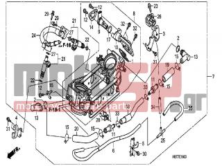HONDA - XL1000VA (ED)-ABS Varadero 2009 - Engine/Transmission - THROTTLE BODY - 93892-0501210 - SCREW-WASHER, 5X12